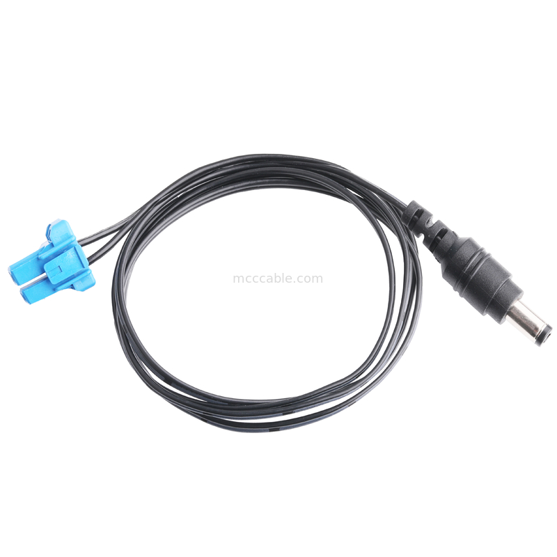 DC Plug 2.1*5.5mm Τύπος συγκόλλησης PVC Εμφάνιση Τυποποίηση σε TE Μπλε Σώμα 2P Γυναικείο καλώδιο σύνδεσης