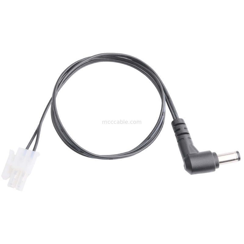 DC Plug 2.1*5.5mm Τύπος συγκόλλησης PVC Εμφάνιση τοποθέτηση 90 γωνία στο MOLEX 39012020 PITCH 4.2mm 1*2P Σώμα