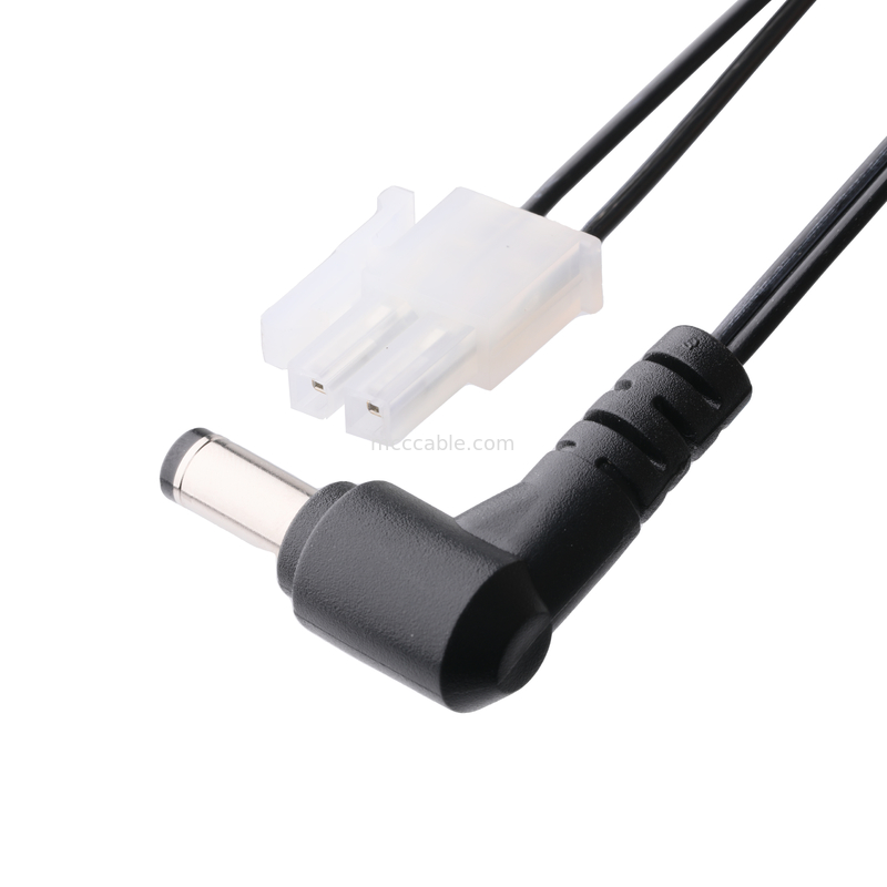 DC Plug 2.1*5.5mm Τύπος συγκόλλησης PVC Εμφάνιση τοποθέτηση 90 γωνία στο MOLEX 39012020 PITCH 4.2mm 1*2P Σώμα