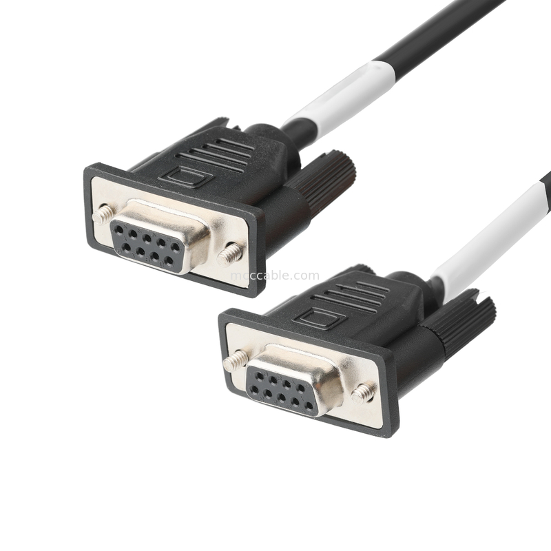 D-SUB-9Pin αρσενικό Τύπος SOLDER λευκό καουτσούκ πυρήνα νικελωμένο κέλυφος για D-SUB-9Pin θηλυκό συνδέσμους OEM / ODM