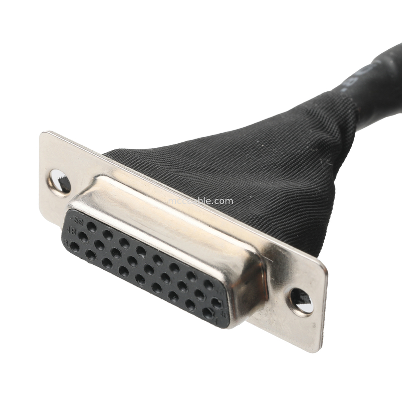 Συγκρότημα καλωδίων Lvds  DF13-40Pin Pitch 1.25mm έως HD-SUB 26P FEMALE SLODER UL 1007 20AWG καλώδιο OEM / ODM