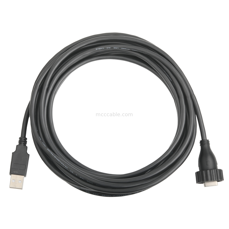 USB2.0 Τύπος A Άντρας Τύπος M Ανερόσφρακτη διεπαφή προς USB2.0 Καλώδιο Βιομηχανικό σταθερό καλώδιο σύνδεσης δεδομένων για οχήματα