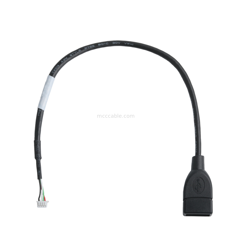 Συγκρότημα καλωδίων USB για IC7 USB-A 2.0 δοχείο σε Molex 51021-0400 RM 1.25mm 4Pin Εξωτερικός προσαρμογός επέκτασης