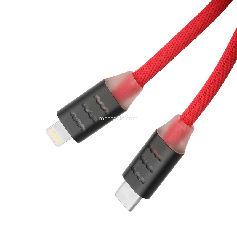 Καλώδιο USB C προς κεραυνό για ταχεία φόρτιση Samsung και Apple Phones OEM / ODM