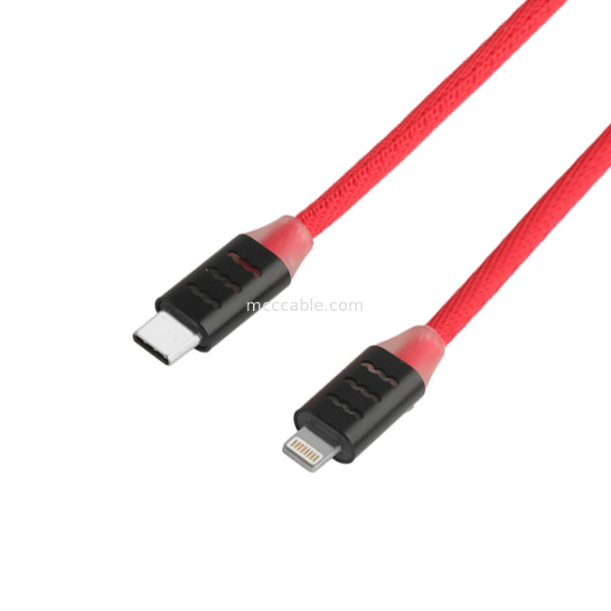 Καλώδιο USB C προς κεραυνό για ταχεία φόρτιση Samsung και Apple Phones OEM / ODM