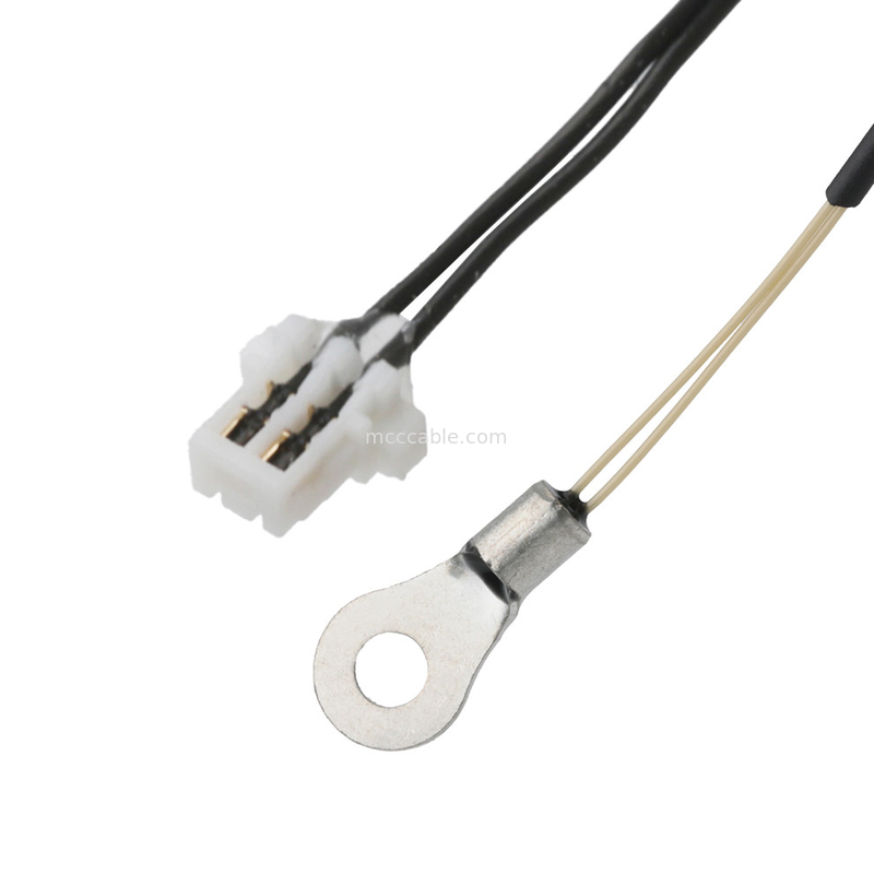 M8 Θερμοστάτες NTC 10K ohm 1% αισθητήρας σε 2P επαφή Face UP UL10064 32#AWG καλώδιο OEM/ODM