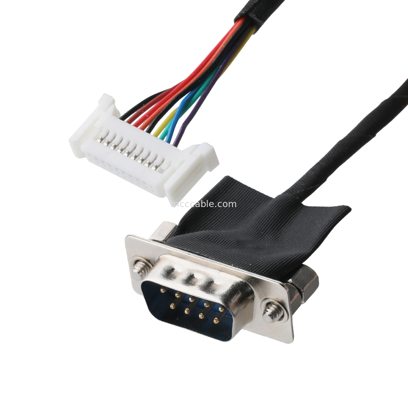 Συγκρότημα καλωδίων DB-9Pin LVDS D-SUB-9P Άντρας συγκόλληση σε TU1.0 20Pin TU1002HN0-20 Σύνδεσμος καλωδίων OEM/ODM