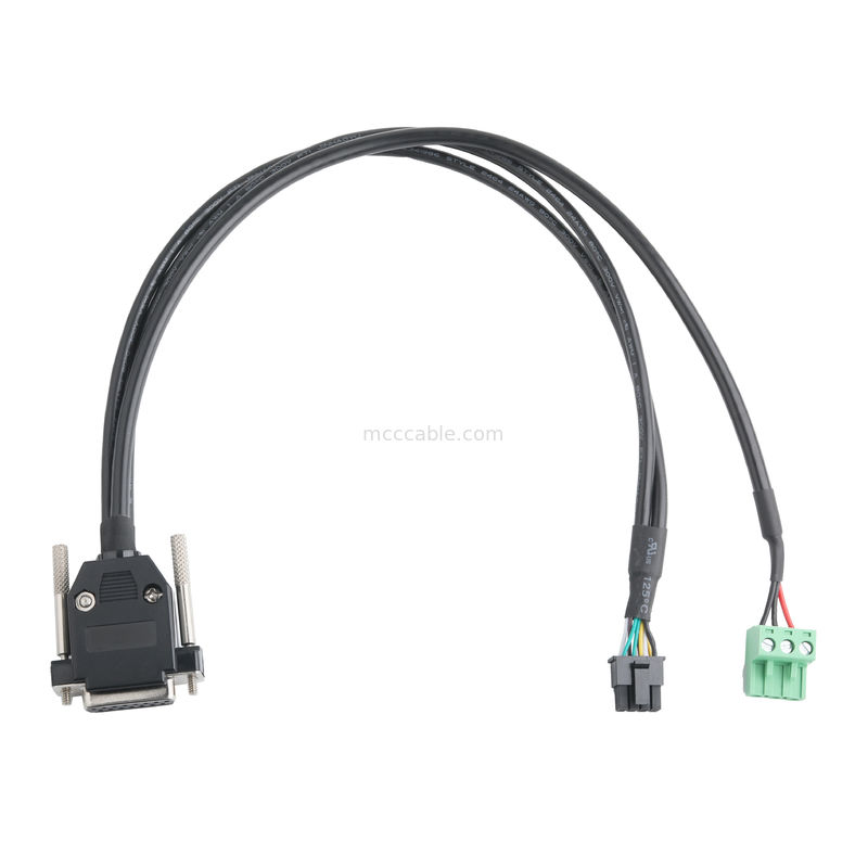 Προσαρμοσμένοι συνδετήρες βιομηχανικών καλωδίων DB-15P θηλυκό προς HSG 43025-0800 πλάτος 3,0 mm και 691352710003 πλάτος 5,8 mm