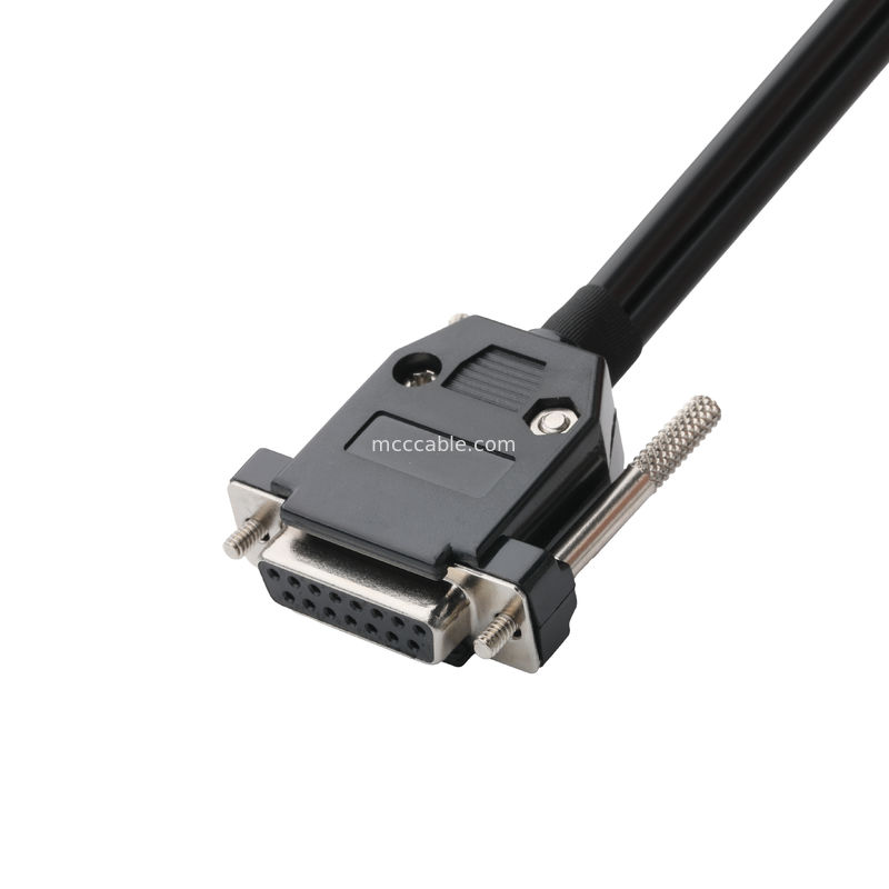 Προσαρμοσμένοι συνδετήρες βιομηχανικών καλωδίων DB-15P θηλυκό προς HSG 43025-0800 πλάτος 3,0 mm και 691352710003 πλάτος 5,8 mm