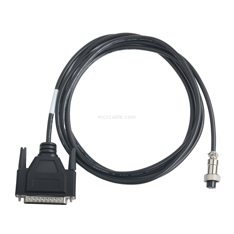 ΚΑΛΟΥΡΟΣ PVC 30P D-SUB FEMALE σε GX12 M12-2P σύνδεσμος Custom Connectors OEM/ODM