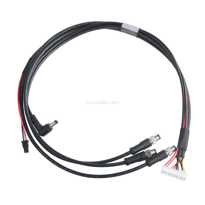 XHB-12P έως M8 CONN Διάσκεψη καλωδίου και DC CONN ή 43025-0400 CONN Πίτσα 3,0 mm OEM / ODM