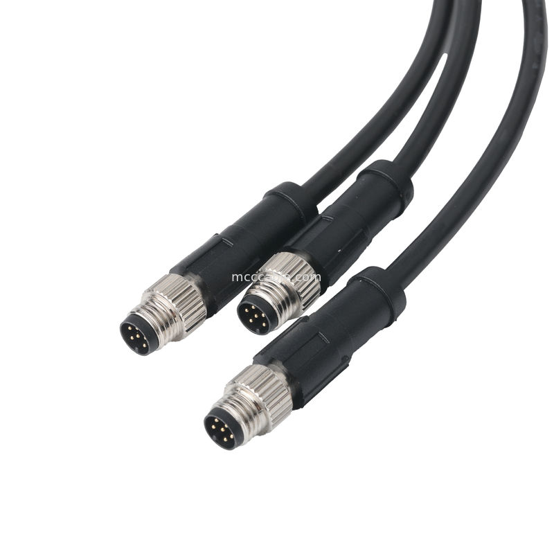 XHB-12P έως M8 CONN Διάσκεψη καλωδίου και DC CONN ή 43025-0400 CONN Πίτσα 3,0 mm OEM / ODM