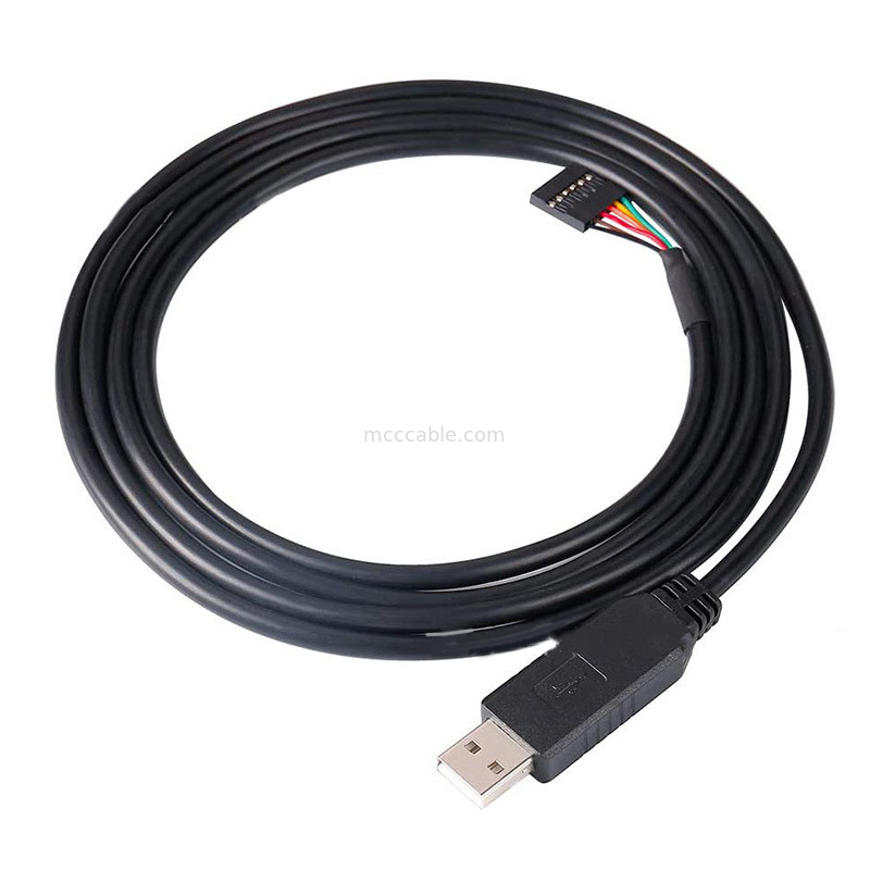FTDI Chip USB προς 6P TTL-232R-3V3 5V Level Module Serial Port Cable Ttl3.3v5v, Προσαρμόσιμο αριθμό πινής τροφοδοσίας