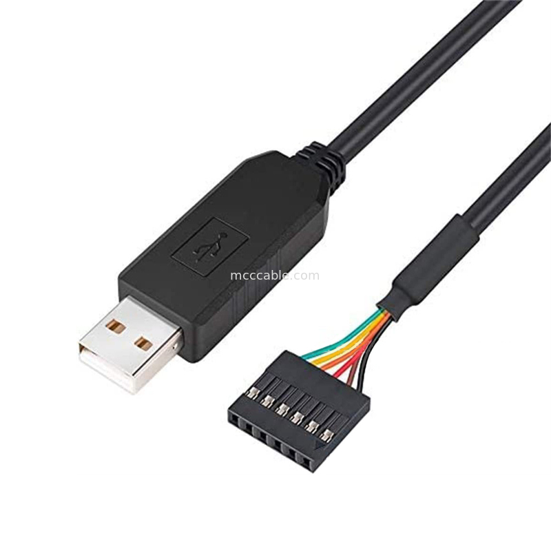 FTDI Chip USB προς 6P TTL-232R-3V3 5V Level Module Serial Port Cable Ttl3.3v5v, Προσαρμόσιμο αριθμό πινής τροφοδοσίας