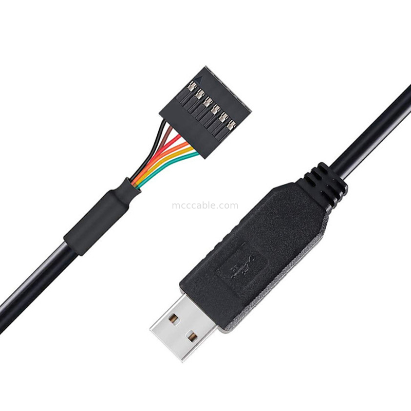 FTDI Chip USB προς 6P TTL-232R-3V3 5V Level Module Serial Port Cable Ttl3.3v5v, Προσαρμόσιμο αριθμό πινής τροφοδοσίας