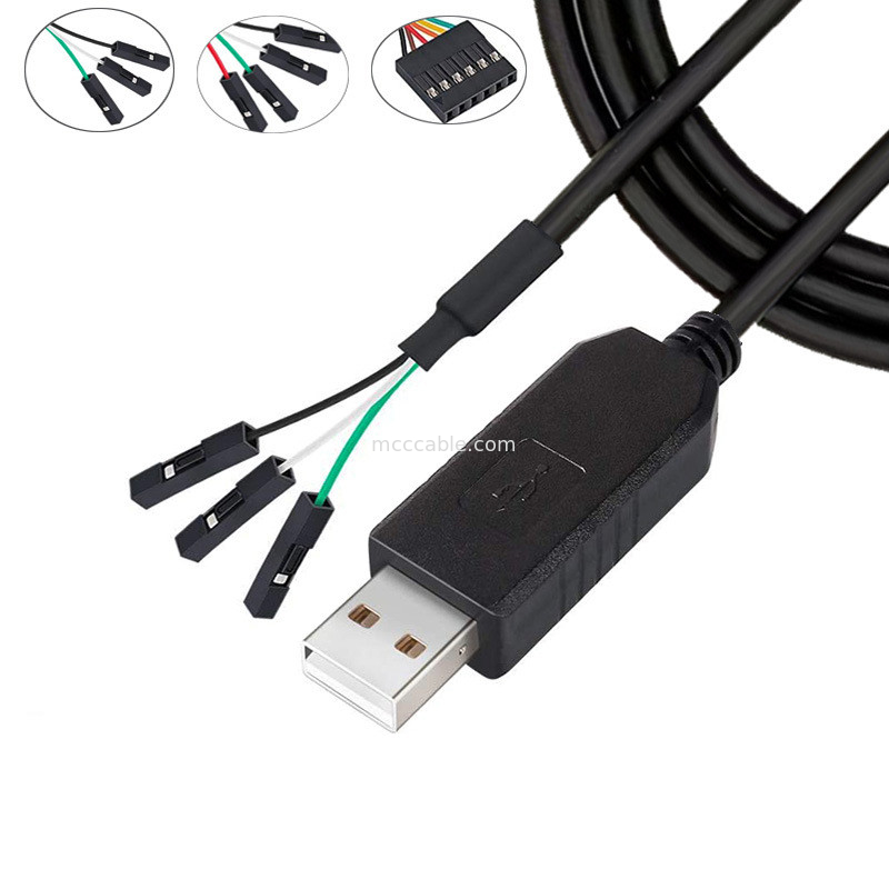FTDI Chip USB προς 6P TTL-232R-3V3 5V Level Module Serial Port Cable Ttl3.3v5v, Προσαρμόσιμο αριθμό πινής τροφοδοσίας