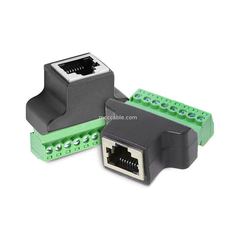 RJ45 Serial Port To 8 Pin Screw Terminal Connector, RJ45 8p8c To 8 Pin Bolt Screw Terminal Connector Ηλεκτρονική σύνδεση για την πρόσβαση σε ηλεκτρονικές συσκευές