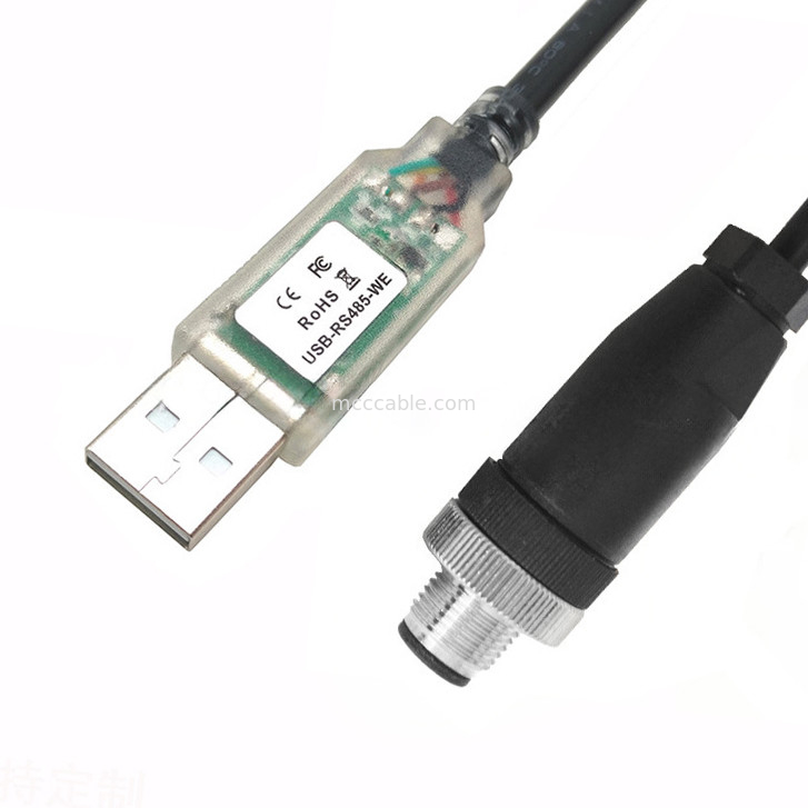 USB-A σε RS485-M12 M8 Αδιάβροχος σύνδεσμος για μηχανήματα CNC PLAM LED οθόνη