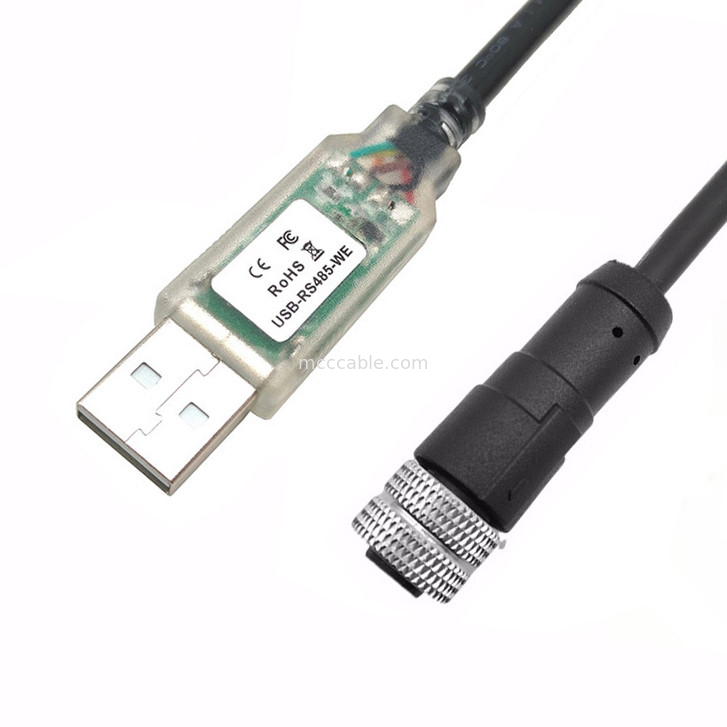 USB-A σε RS485-M12 M8 Αδιάβροχος σύνδεσμος για μηχανήματα CNC PLAM LED οθόνη