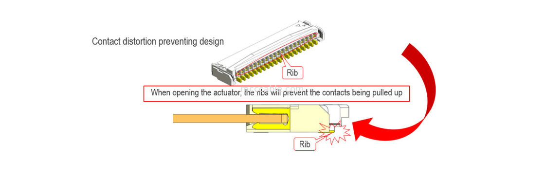 0.5mm Pitch FPC Flexible Flat Cable  MINIFLEX 5-BFN II 20542-020E-01 για την καρφίτσα σήματος