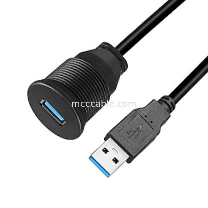 Προσαρμοσμένο κάλυμμα USB3.0 calbe Καλώδιο πίνακα ελέγχου αυτοκινήτου στρογγυλό κεφάλι USB3.0 αρσενικό σε θηλυκό καλώδιο επέκτασης