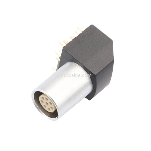 Εσωτερικός κυκλικός σύνδεσμος σειράς Β Z11 8Pin γωνιακή συγκόλληση γείωσης σταθερή πρίζα 90° γωνιακή πρίζα για πλακέτα κυκλωμάτων