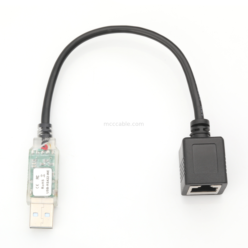 Βιομηχανικοί προσαρμογείς καλωδίων USB-A RJ422 σε RS232 Network Port Network Engineering Debug Cable