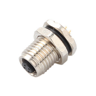 Στρογγυλός συνδετήρας M5 κωδικός-Α 4Pin Ανερόστερη σειρά γυναικεία σύντροφοι με M5 πίνακα φλάντζης PCB αρσενική πρίζα