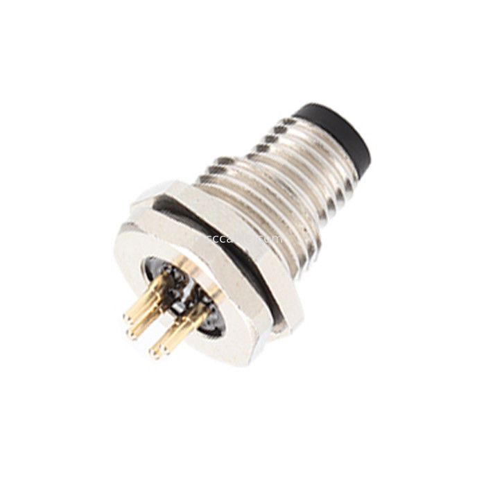 Κύκλωμα πίνακα σύνδεσης Τελική σειρά M8 4Pin Πίνακα Socket Πίνακα σύνδεσης φλάντζας αρσενικό πίνακα PCB, αδιάβροχη IP67