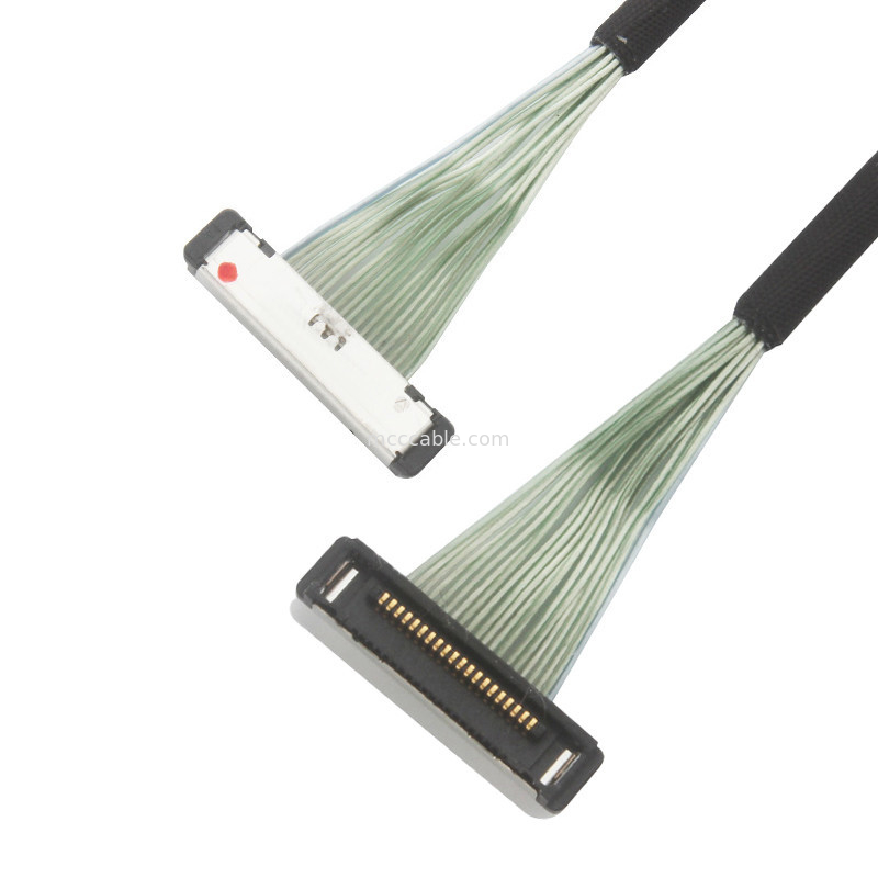 0.4mm Στροφή 20380-R20T-06 Micro Coaxial Cable lvds καλώδιο συνδέσμου 20P 0,4mm στροφή
