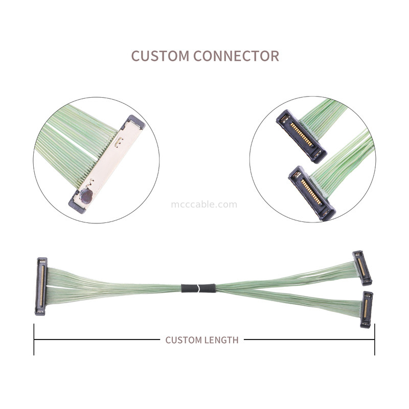 35P Micro Coaxial Cable 20380-035t-06 Lvds Connector 0.4mm Στροφή δεξιάς γωνίας
