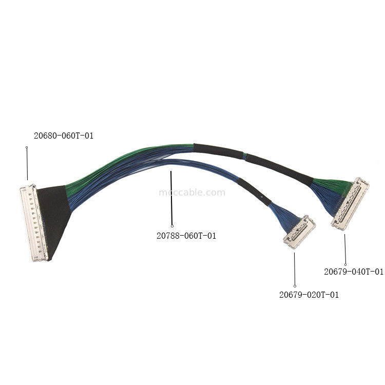 60 PIN Micro Coaxial Cable EMI Shielding Cable 20788 060T 01 lvds edp καλώδιο