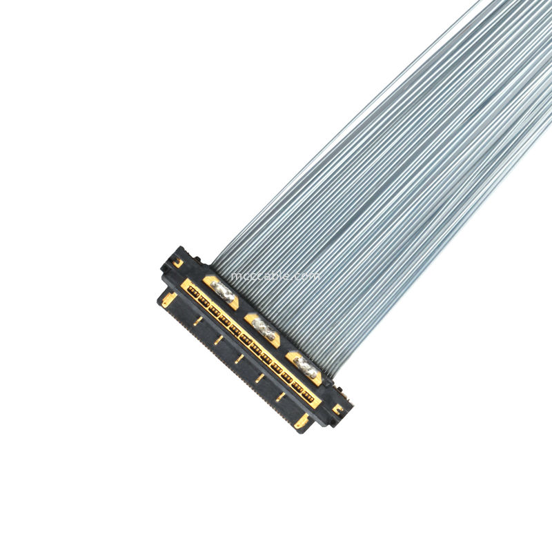 KEL XSL20-48S 0,25mm Pitch Micro-Coax καλώδιο, 44AWG PFA προστατευμένο, διπλό άκρο