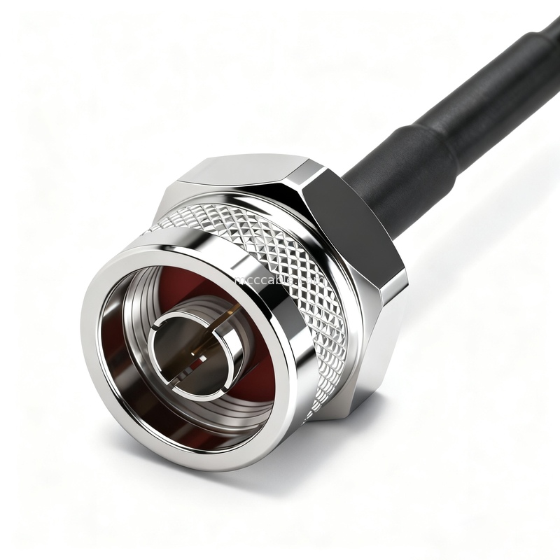 N Male to Right Angle N Male Coaxial Cable – LMR-195 Low Loss RF Cable