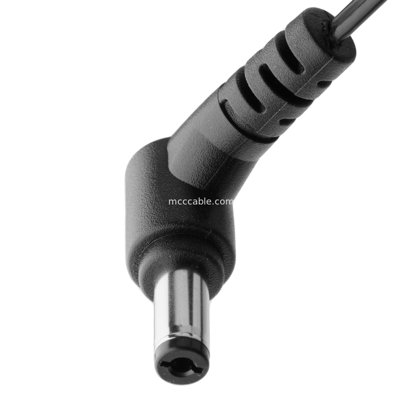 90 μοίρες DC Plug 2.1x5.5mm σε 2-Pin Συγκρότημα καλωδίου - UL2648 24AWG