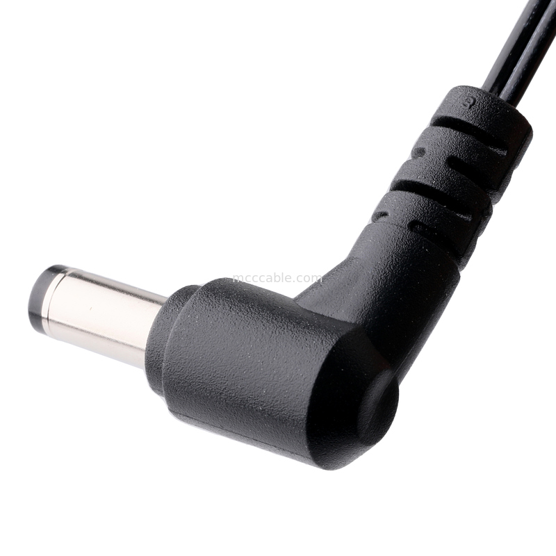90 μοίρες DC Plug 2.1x5.5mm σε 2-Pin Συγκρότημα καλωδίου - UL2648 24AWG