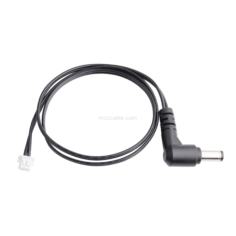 90 μοίρες DC Plug 2.1x5.5mm σε 2-Pin Συγκρότημα καλωδίου - UL2648 24AWG
