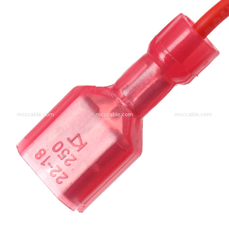 6.3mm Θηλυκός ακροδέκτης λεπίδας καλωδίωσης τροφοδοσίας με πυρήνα φερρίτη UL3239