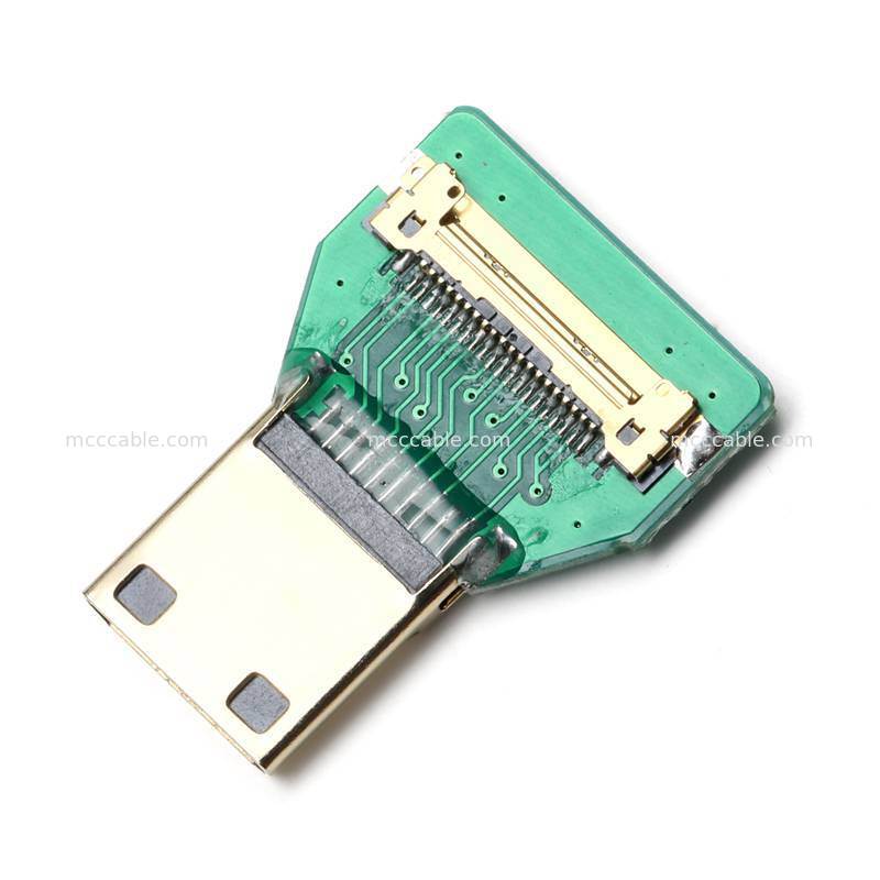 Προσαρμοσμένη συναρμολόγηση καλωδίου Micro HDMI σε Mini HDMI Micro Coax για ενσωματωμένα συστήματα οθόνης