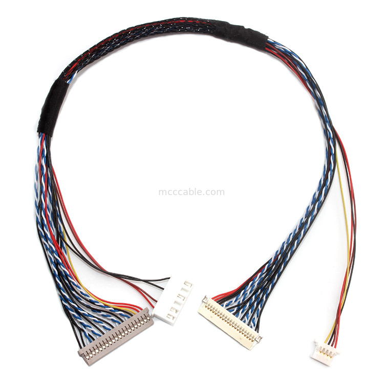 30 συνέλευση 1.0mm πίσσα Df19 καλωδίων καρφιτσών LVDS επαφών 1.25mm σε Df14