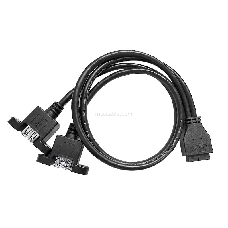 Η επιτροπή USB 3,0 τοποθετεί το Α x2 στο λουρί καλωδίων συνήθειας μητρικών καρτών επιγραφών 20 καρφιτσών