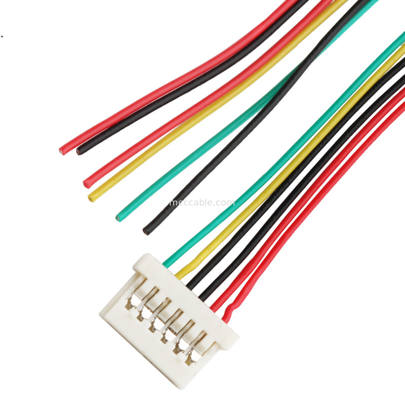 Συνέλευση καλωδίων ΩΡΏΝ DF14 Lvds πισσών 6DS 1.25mm που πτυχώνει το συνδετήρα επίδειξης 6 καρφιτσών lvds