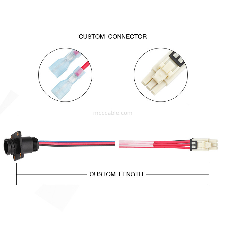 6 καρφίτσα 100mm συνέλευση καρφίτσα 1722582106 έως 4 TE 208130-1 Molex λουριών καλωδίων μήκους