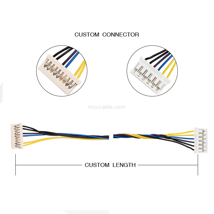 Οι ώρες 9 καρφώνουν τη συνέλευση Df14-9s-1.25c λουριών καλωδίων σε Jst 6 καρφίτσα phr-6 26awg