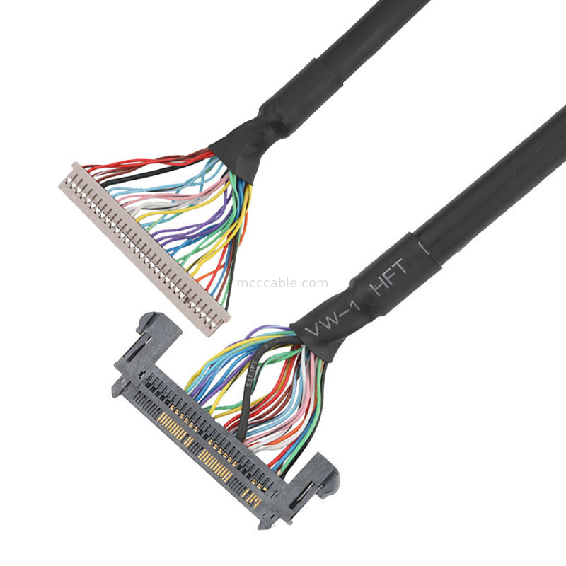 ΩΡΕΣ 1.25mm df14-δεκαετία του '30-1.25C σε JAE 0.5mm ΠΛΗΡΟΦΟΡΙΚΉ συνέλευση καλωδίων Fi-RE51HL LVDS